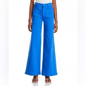 MotherJeans 34P Cool Blue Wide-Leg Pants